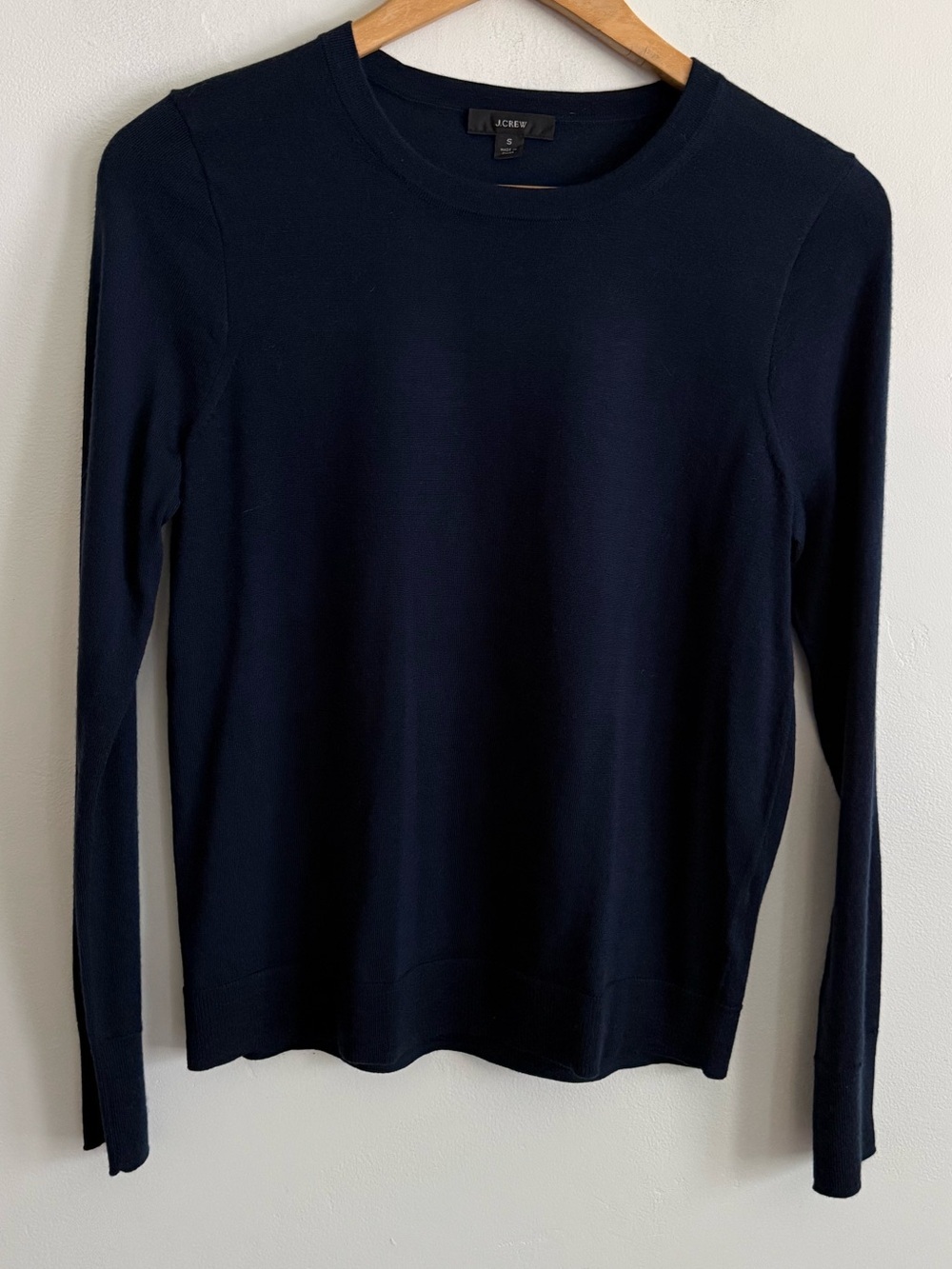 J.Crew Navy Blue Long Sleeve Crewneck Sweater Size Small
